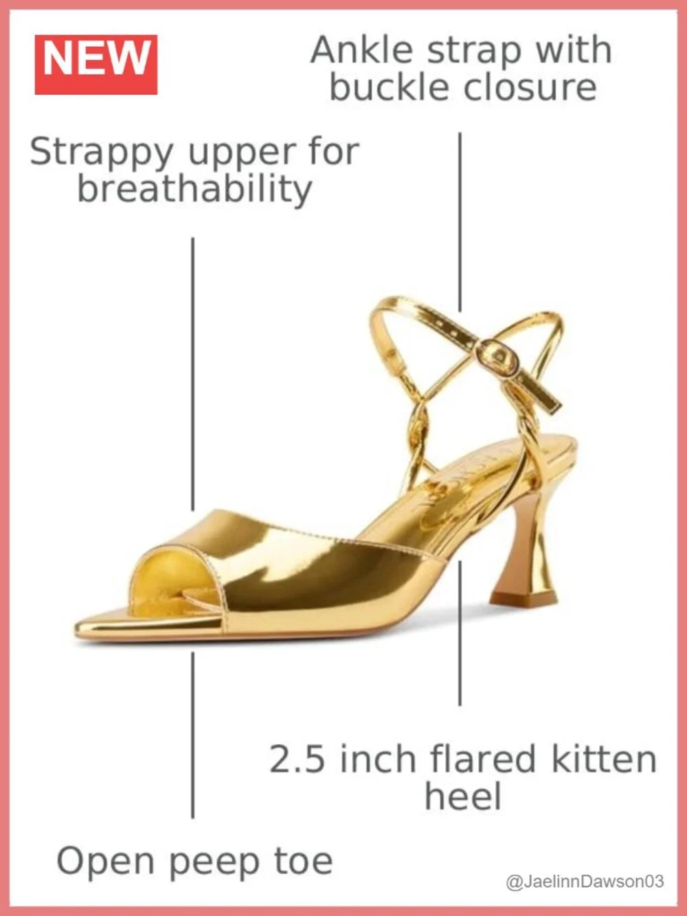 Strappy Kitten Heel Sandals Pointed Peep Toe Ankle Strap Faux Leather Party
